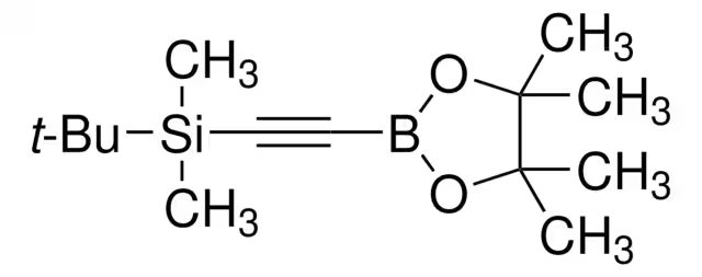 TERT-BUTYLDIMETHYL((4,4,5,5-TETRAMETHYL-1,3,2-DIOXABOROLAN-2-YL)ETHYNYL)SILANE structure, CAS 1073355-02-8