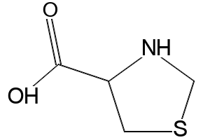 THIAZOLIDINE-4-CARBOXYLIC ACID structure, CAS 2756-91-4