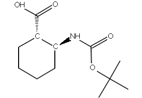 TRANS-2-((TERT-BUTOXYCARBONYL)AMINO)CYCLOHEXANECARBOXYLIC ACID structure, CAS 209128-50-7