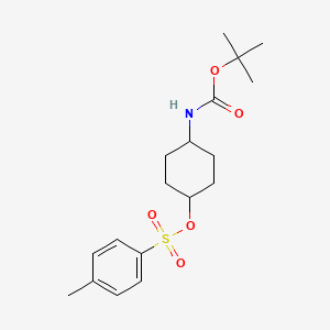 TRANS-4-((TERT-BUTOXYCARBONYL)AMINO)CYCLOHEXYL 4-METHYLBENZENESULFONATE structure, CAS 957035-42-6
