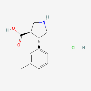 TRANS-4-M-TOLYLPYRROLIDINE-3-CARBOXYLIC ACID HYDROCHLORIDE structure, CAS 1049976-06-8