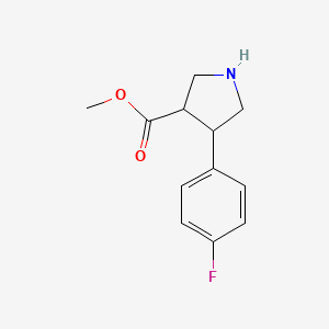 TRANS-METHYL 4-(4-FLUOROPHENYL)PYRROLIDINE-3-CARBOXYLATE structure, CAS 939758-13-1
