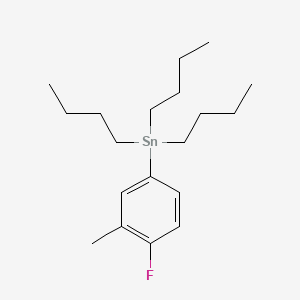 TRIBUTYL(4-FLUORO-3-METHYLPHENYL)STANNANE structure, CAS 130739-96-7