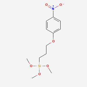 TRIMETHOXY(3-(4-NITROPHENOXY)PROPYL)SILANE structure, CAS 55339-45-2
