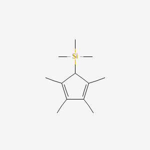 TRIMETHYL(2,3,4,5-TETRAMETHYLCYCLOPENTA-2,4-DIEN-1-YL)SILANE structure, CAS 134695-74-2