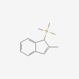 TRIMETHYL(2-METHYL-1H-INDEN-1-YL)SILANE structure, CAS 42466-59-1