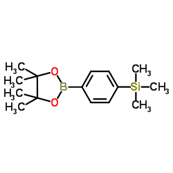 TRIMETHYL(4-(4,4,5,5-TETRAMETHYL-1,3,2-DIOXABOROLAN-2-YL)PHENYL)SILANE structure, CAS 1186026-67-4