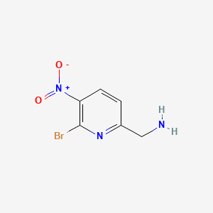 (6-bromo-5-nitropyridin-2-yl)methanamine structure, CAS 914224-00-3