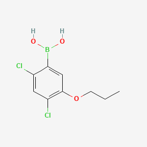 (2,4-DICHLORO-5-PROPOXYPHENYL)BORONIC ACID structure, CAS 1256346-45-8