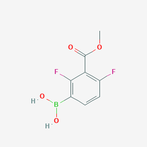 (2,4-DIFLUORO-3-(METHOXYCARBONYL)PHENYL)BORONIC ACID structure, CAS 1190989-12-8