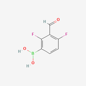 (2,4-DIFLUORO-3-FORMYLPHENYL)BORONIC ACID structure, CAS 870718-06-2