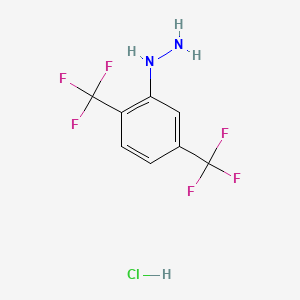 (2,5-BIS(TRIFLUOROMETHYL)PHENYL)HYDRAZINE HYDROCHLORIDE structure, CAS 518057-67-5