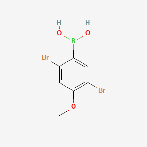 (2,5-DIBROMO-4-METHOXYPHENYL)BORONIC ACID structure, CAS 1217501-37-5