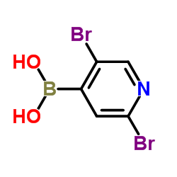 (2,5-DIBROMOPYRIDIN-4-YL)BORONIC ACID structure, CAS 1031843-77-2