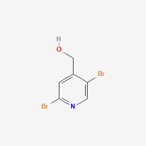 (2,5-DIBROMOPYRIDIN-4-YL)METHANOL structure, CAS 1227563-54-3