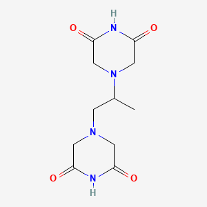 2,6-PIPERAZINEDIONE, 4,4'-(1-METHYL-1,2-ETHANEDIYL)BIS- structure, CAS 21416-87-5
