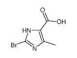 2-Bromo-4-methyl-1H-imidazole-5-carboxylic acid structure, CAS 145575-90-2