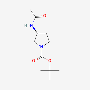 (S)-1-BOC-3-ACETAMIDOPYRROLIDINE structure, CAS 114636-37-2
