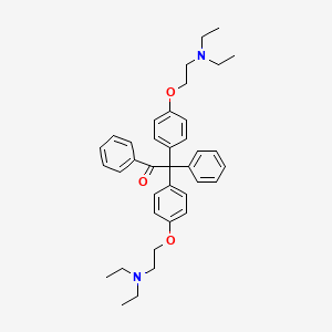 2,2-Bis[4-[2-(diethylamino)ethoxy]phenyl]-1,2-diphenylethanone Dihydrochloride structure, CAS 1391054-64-0
