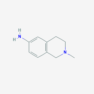 2-methyl-1,2,3,4-tetrahydroisoquinolin-6-amine structure, CAS 14097-37-1