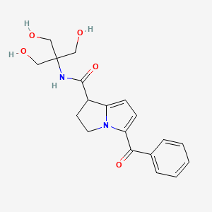 Ketorolac Related Compound A (20 mg) (5-benzoyl-N-(1,3-dihydroxy-2-(hydroxymethyl)propan-2-yl)-2,3-dihydro-1H-pyrrolizine-1-carboxamide) structure, CAS 167105-80-8