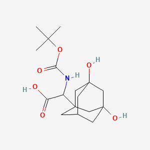 Boc-3,5-dihydroxy-1-adamantyl-L-glycine structure, CAS 681282-72-4