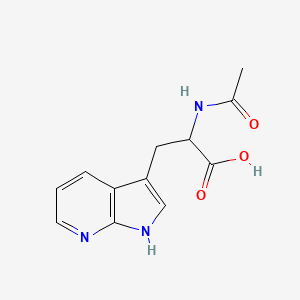 N-Acetyl-3-(1H-pyrrolo[2,3-b]pyridin-3-yl)alanine structure, CAS 63024-18-0