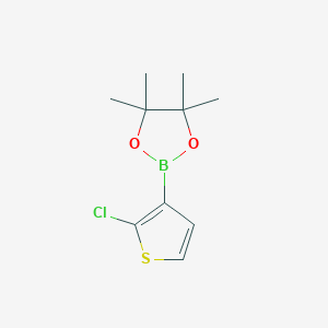 2-(2-chlorothiophen-3-yl)-4,4,5,5-tetramethyl-1,3,2-dioxaborolane structure, CAS 1111096-56-0
