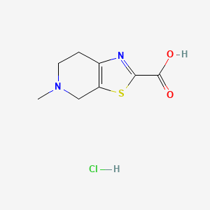 5-Methyl-4,5,6,7-tetrahydrothiazolo[5,4-c]pyridine-2-carboxylic acid hydrochloride structure, CAS 720720-96-7