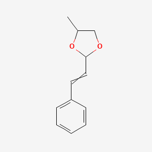 CINNAMALDEHYDE PROPYLENE GLYCOL ACETAL structure, CAS 4353-01-9