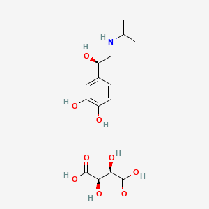 (−)-Isoproterenol (+)-bitartrate salt structure, CAS 54750-10-6
