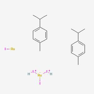 Diiodo(p-cymene)ruthenium(II) dimer structure, CAS 90614-07-6