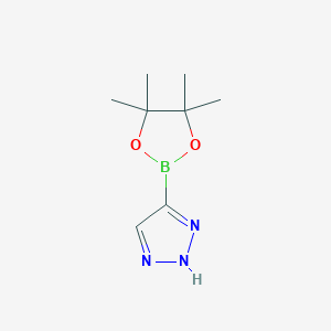 5-(4,4,5,5-Tetramethyl-1,3,2-dioxaborolan-2-yl)-1H-1,2,3-triazol structure, CAS 1203672-88-1