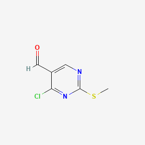 4-Chloro-2-(methylthio)pyrimidine-5-carboxaldehyde structure, CAS 148256-82-0