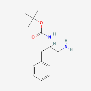 2-(Boc-amino)-3-phenylpropylamine structure, CAS 1222902-68-2