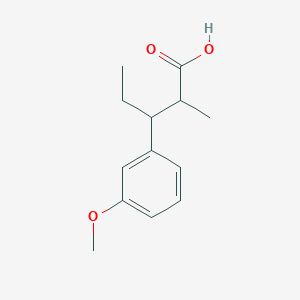 2-methyl-3-(3-methoxyphenyl)vaaleric acid structure, CAS 1616-70-2