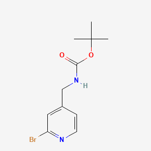 4-(N-BOC-aMinoMethyl)-2-BroMopyridine structure, CAS 1049025-21-9
