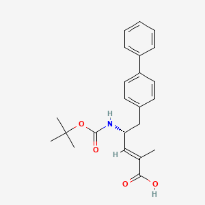 (R,E)-5-([1,1'-biphenyl]-4-yl)-4-((tert-butoxycarbonyl)amino)-2-Methylpent-2-enoic acid structure, CAS 1012341-48-8