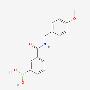 (3-((4-Methoxybenzyl)carbaMoyl)phenyl)boronic acid structure, CAS 874288-15-0