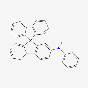 N,9,9-Triphenyl-9H-fluoren-2-amine structure, CAS 860465-14-1