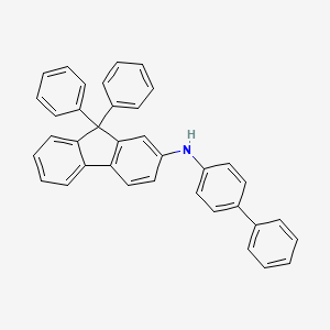 N-[1,1'-Biphenyl]-4-yl-9,9-diphenyl-9H-fluoren-2-amine structure, CAS 1268520-04-2