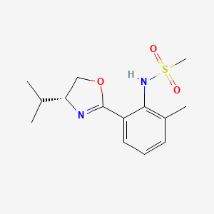 (R)-N-(2-(4-isopropyl-4,5-dihydrooxazol-2-yl) – 6-methylphenyl)methane sulfonamide structure, CAS 871360-40-6
