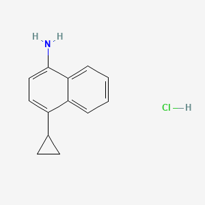4-cyclopropylnaphthalen-1-amine hydrochloride structure, CAS 1533519-92-4