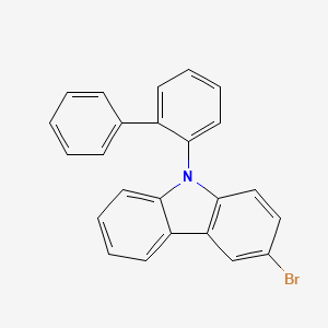 3-bromo-N-(2-biphenylyl)carbazole structure, CAS 1609267-04-0