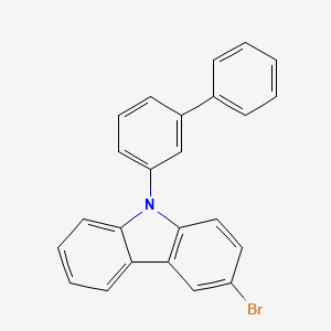 9-([1,1'-biphenyl]-3-yl)-3-broMo-9H-carbazole structure, CAS 1428551-28-3