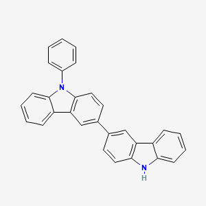 9-Phenyl-9H,9'H-[3,3']bicarbazolyl structure, CAS 1060735-14-9