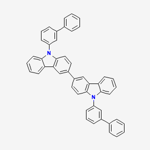 9,9'-Bis([1,1'-biphenyl]-3-yl)-3,3'-bi-9H-carbazole structure, CAS 1352040-89-1