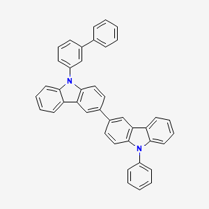 9-[1,1'-Biphenyl]-3-yl-9'-phenyl-3,3'-bi-9H-carbazole structure, CAS 1619966-75-4