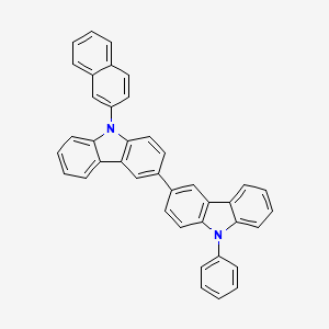 9-(naphthalen-2-yl)-9'-phenyl-9H,9'H-3,3'-bicarbazole structure, CAS 1454567-04-4