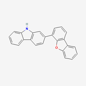 2-(DIBENZOFURAN-4-yl)CARBAZOL structure, CAS 1922121-95-6